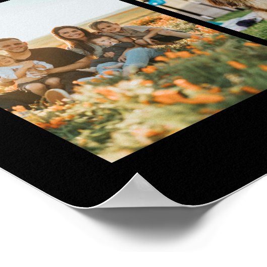 独自の16フォトパーソナライズされたコラージュを作成 ポスター (角)