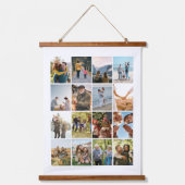 独自の16フォトパーソナライズされたコラージュを作成 吊り下げ型タペストリー (正面)