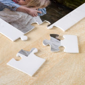 独自の16平方フォトコラージホワイトを作成 ジグソーパズル (側面)