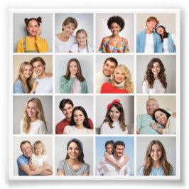 独自の16枚の写真コラージュの写真の拡大を作成 フォトプリント           