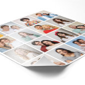 独自の16枚の写真コラージュの写真の拡大を作成 フォトプリント (角)