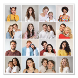 独自の16枚の写真コラージュの写真の拡大を作成 フォトプリント           