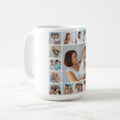 独自の17フォトコラージュを作成 コーヒーマグカップ (正面左)