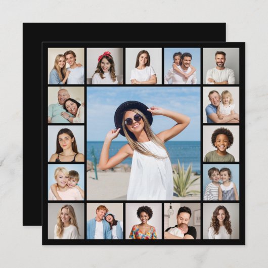 独自の17フォトコラージュを作成 シーズンカード (正面/裏面)