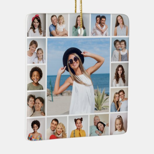 独自の17フォトコラージュを作成 セラミックオーナメント (右)