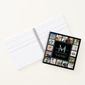 独自の17フォトコラージュ、モノグラムと引用文を作成 ノートブック (内部)