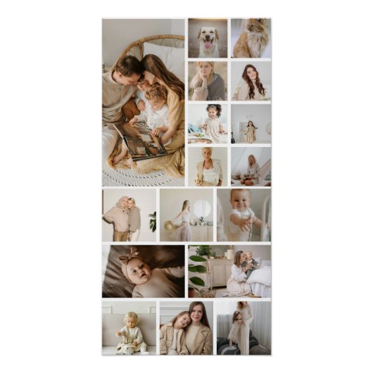 独自の17写真テンプレートカスタム作り ポスター (正面)