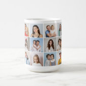 独自の18フォトコラージュを作成 コーヒーマグカップ (中央)