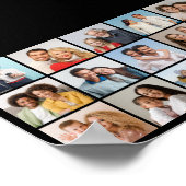 独自の18フォトコラージュを作成 ポスター (角)