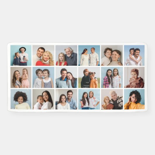 独自の18フォトコラージュを作成 横断幕 (横)