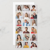 独自の18フォトコラージュ編集可能カラーを作成 シーズンカード (正面/裏面)