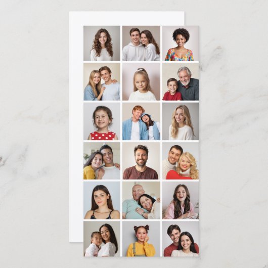 独自の18フォトコラージュ編集可能カラーを作成 シーズンカード (正面/裏面)