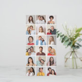 独自の18フォトコラージュ編集可能カラーを作成 シーズンカード (スタンド正面)