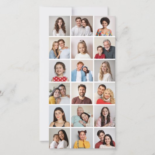 独自の18フォトコラージュ編集可能カラーを作成 シーズンカード (正面)