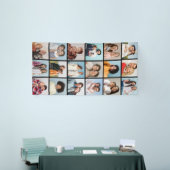 独自の18フォトコラージュ編集可能カラーを作成 横断幕 (トレードショー)