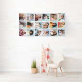 独自の18フォトコラージュ編集可能カラーを作成 横断幕 (インサイチュ)