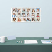 独自の18フォトコラージュ編集可能カラーを作成 横断幕 (トレードショー)