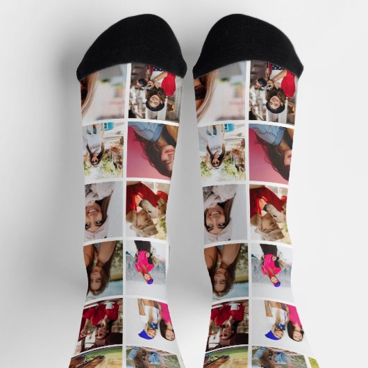 独自の18フォト写真の作成カスタム ソックス (上部)