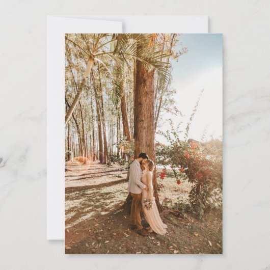 独自の2フォトシックな書道の結婚作成 招待状 (裏面)