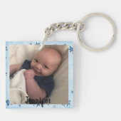 独自の2フォトレトルボーイのアクリルを作成 キーホルダー (裏面)