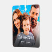 独自の2枚の写真を作成カスタム文字おもしろいタイポグラフィ メタルオーナメント (正面左)