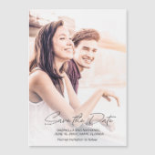 独自の2枚の写真シンプルの結婚Da救を作成 マグネット招待状 (正面)