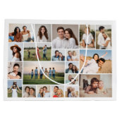 独自の20フォトカスタムコラージュを作成 ラージペーパーバッグ (裏面)