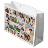 独自の20フォトカスタムコラージュを作成 ラージペーパーバッグ (裏面アングル)