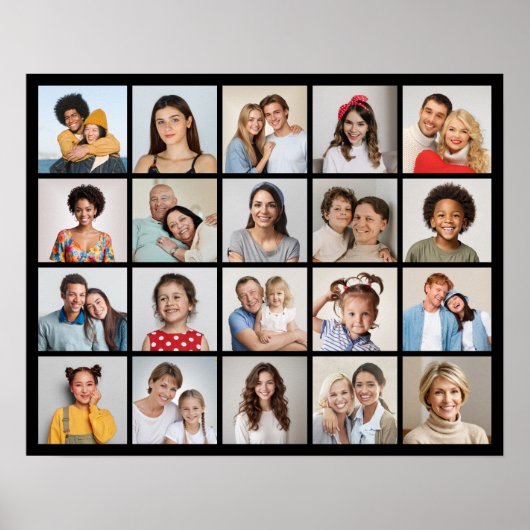 独自の20フォトコラージポスターの作成 ポスター (正面)