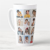 独自の20フォトコラージュを作成 カフェラテマグ (左アングル)