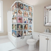 独自の20フォトコラージュキープサケを作成 シャワーカーテン (インサイチュ)