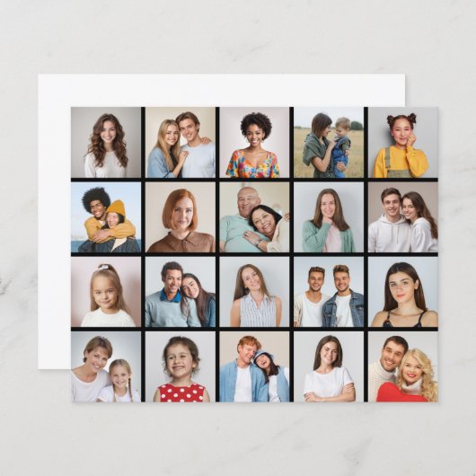 独自の20フォトコラージュ紙シート/カードの作成 (正面/裏面)