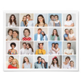 独自の20枚のフォトコラージュの写真の拡大を作成 フォトプリント (正面)