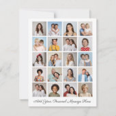 独自の20枚のフォトコラージュを作成するあいさつ文を追加 カード (正面)
