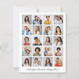 独自の20枚のフォトコラージュを作成するあいさつ文を追加 カード