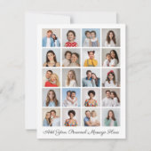 独自の20枚のフォトコラージュを作成するあいさつ文を追加 カード (正面)