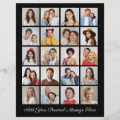 独自の20枚のフォトコラージュを作成するあいさつ文を追加 チラシ (正面)