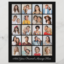 独自の20枚のフォトコラージュを作成するあいさつ文を追加 チラシ