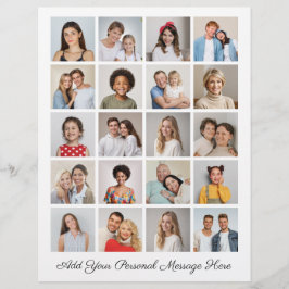 独自の20枚のフォトコラージュを作成するあいさつ文を追加 チラシ