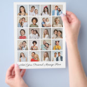 独自の20枚のフォトコラージュを作成するあいさつ文を追加 チラシ (手)