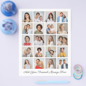 独自の20枚のフォトコラージュを作成するあいさつ文を追加 チラシ (シングル)