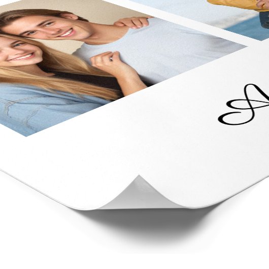 独自の20枚のフォトコラージュを作成するあいさつ文を追加 ポスター (角)