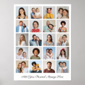 独自の20枚のフォトコラージュを作成するあいさつ文を追加 ポスター (正面)