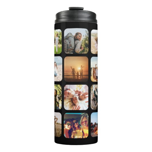 独自の20枚の写真パーソナライズされたコラージュを作成 タンブラー (正面)