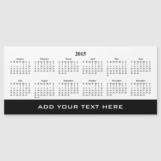 独自の2015カレンダーテンプレートの作成 (正面)