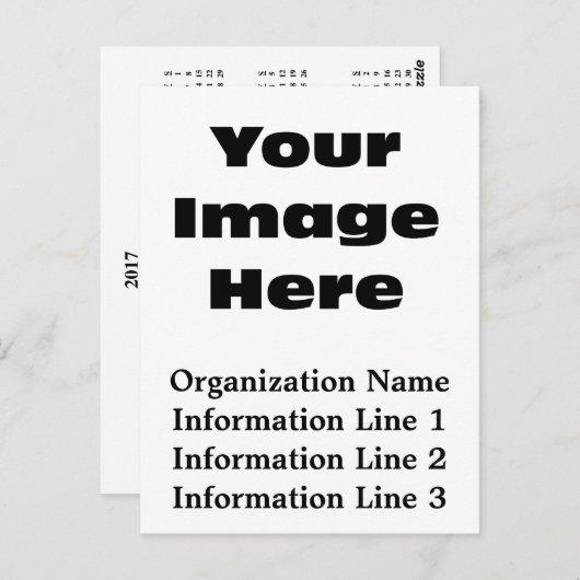 独自の2017年予定表はがきカスタムを作成する ポストカード (正面/裏面)