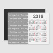 独自の2018年暦磁気カードを作成する (正面/裏面)