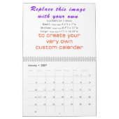 独自の2018 DIYカレカスタムンダーの作成 カレンダー (1月 2027)