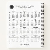 独自の2021会社カレンダーの作成 | ノートブック (裏面)