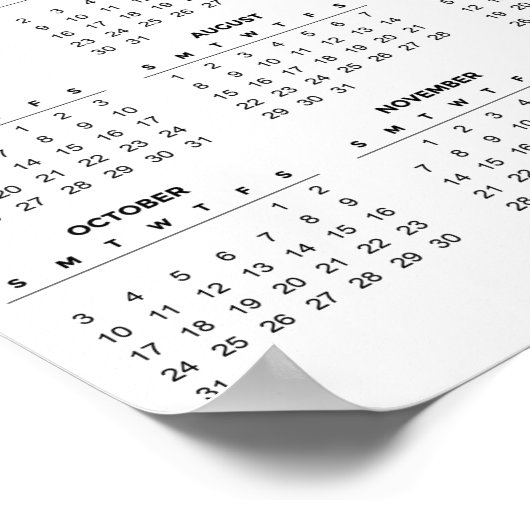 独自の2021会社カレンダーの作成 |ポスター ポスター (角)